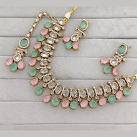 Rajwadi Collection Grand Crystal Stone Festive Necklace Set
