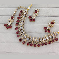 Rajwadi Collection Grand Crystal Stone Festive Necklace Set