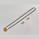 Rajwadi Collection Crystal Stone And Black Beads Traditional Mangalsutra