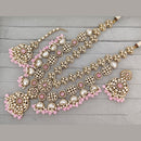Rajwadi Collection Pota Stone Pearl And Beads Statement Long Necklace Set