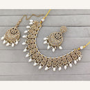 Rajwadi Collection Grand Crystal Stone And Pearl Necklace Set