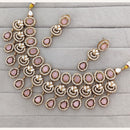 Rajwadi Collection Royal Pota And Crystal Stone Statement Necklace Set