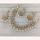 Rajwadi Collection Grand Crystal Stone And Beads Necklace Set