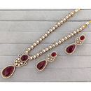 Rajwadi Collection Royal Pota Stone Statement Necklace Set