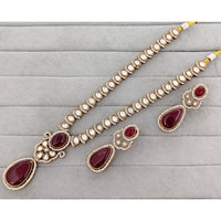 Rajwadi Collection Royal Pota Stone Statement Necklace Set