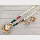 Rajwadi Collection Royal Pota Stone And Pearl Statement Long Necklace Set