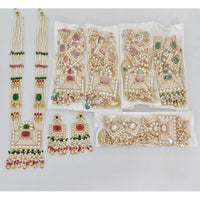 Rajwadi Collection Royal Pota Stone And Pearl Statement Long Necklace Set