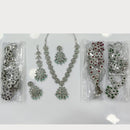 Rajwadi Collection Grand Crystal Stone And Beads Necklace Set