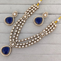 Rajwadi Collection Heritage Pota Stone Necklace Set 