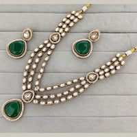Rajwadi Collection Heritage Pota Stone Necklace Set