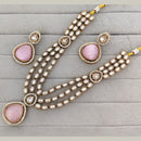 Rajwadi Collection Heritage Pota Stone Necklace Set