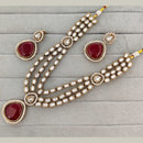 Rajwadi Collection Heritage Pota Stone Necklace Set