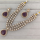 Rajwadi Collection Heritage Pota Stone Necklace Set