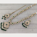 Rajwadi Collection Designer Pota Stone And Beads Long Necklace Set