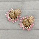 Rajwadi Collection Royal Crystal Stone Pearl And Beads Jhumki Earrings