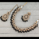 Rajwadi Collection Crystal Stone And Pearl Necklace Set