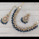 Rajwadi Collection Crystal Stone And Pearl Necklace Set