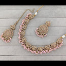 Rajwadi Collection Crystal Stone And Pearl Necklace Set