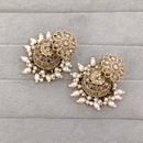 Rajwadi Collection Sparkling Crystal Stone And Beads Jhumki Earrings