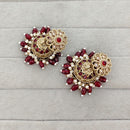 Rajwadi Collection Sparkling Crystal Stone And Beads Jhumki Earrings