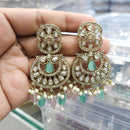 Rajwadi Collection Ethnic Pota Stone And Beads Dangler Earrings