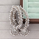 Rajwadi Collection Shimmer Crystal Stone And Pearl Bangles Set