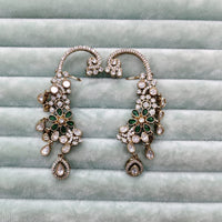 Rajwadi Collection Glamorous American Diamond (Left & Right) Ear Cuff Earrings
