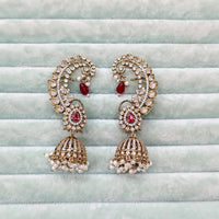 Rajwadi Collection Glamorous American Diamond (Left & Right) Ear Cuff Earrings
