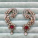 Rajwadi Collection Glamorous American Diamond (Left & Right) Ear Cuff Earrings