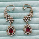 Rajwadi Collection Glamorous American Diamond (Left & Right) Ear Cuff Earrings
