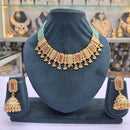 Rajwadi Collection Pota Stone Pearl And Beads Statement Necklace Set