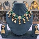 Rajwadi Collection Pota Stone Pearl And Beads Statement Necklace Set