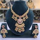 Rajwadi Collection Pota Stone Pearl And Beads Statement Necklace Set
