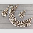 Rajwadi Collection Glam Pota Stone Beads And Pearl Designer Necklace Set