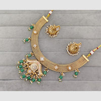 Rajwadi Collection Austrian Stone And Meenakari Statement Necklace Set