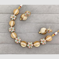 Rajwadi Collection Austrian Stone And Meenakari Statement Necklace Set