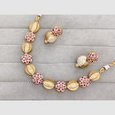 Rajwadi Collection Austrian Stone And Meenakari Statement Necklace Set