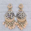 Rajwadi Collection Traditional Mirror Work Pearl Dangler Earrings for Women