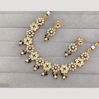 Rajwadi Collection Kundan Stone And Meenakari Gold Plated Necklace Set