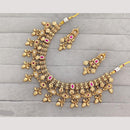 Rajwadi Collection Austrian  Stone Gold Plated Necklace Set