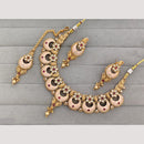 Rajwadi Collection Pota  Stone Gold Plated Necklace Set