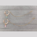 Rajwadi Collection Delicate Crystal Stone And Pearl Nose Ring