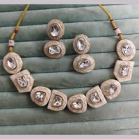 Rajwadi Collection Luxury Crystal Stone Meenakari Necklace Set