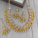 Rajwadi Collection Crystal Stone And Pearl Designer Necklace Set for Women