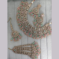 Rajwadi Collection Crystal Stone And Pearl Designer Necklace Set for Women