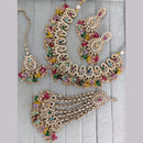 Rajwadi Collection Crystal Stone And Pearl Designer Necklace Set for Women