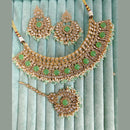 Rajwadi Collection Crystal Stone And Pearl Designer Choker Necklace Set for Women