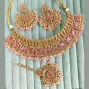 Rajwadi Collection Crystal Stone And Pearl Designer Choker Necklace Set for Women