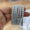 Rajwadi Collection Shimmer Crystal Stone Bangles Set