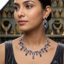Rajwadi Collection Luxury American Diamond Party Wear Necklace Set